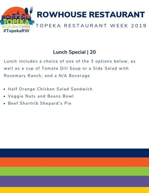 Topeka Restaurant Week Menus