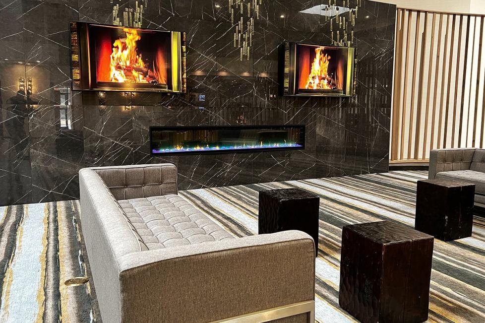 Upper lobby, Fire Wall
