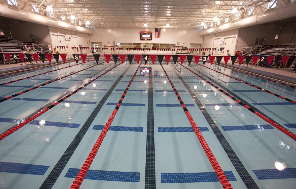 Inside the Graham Aquatic Center