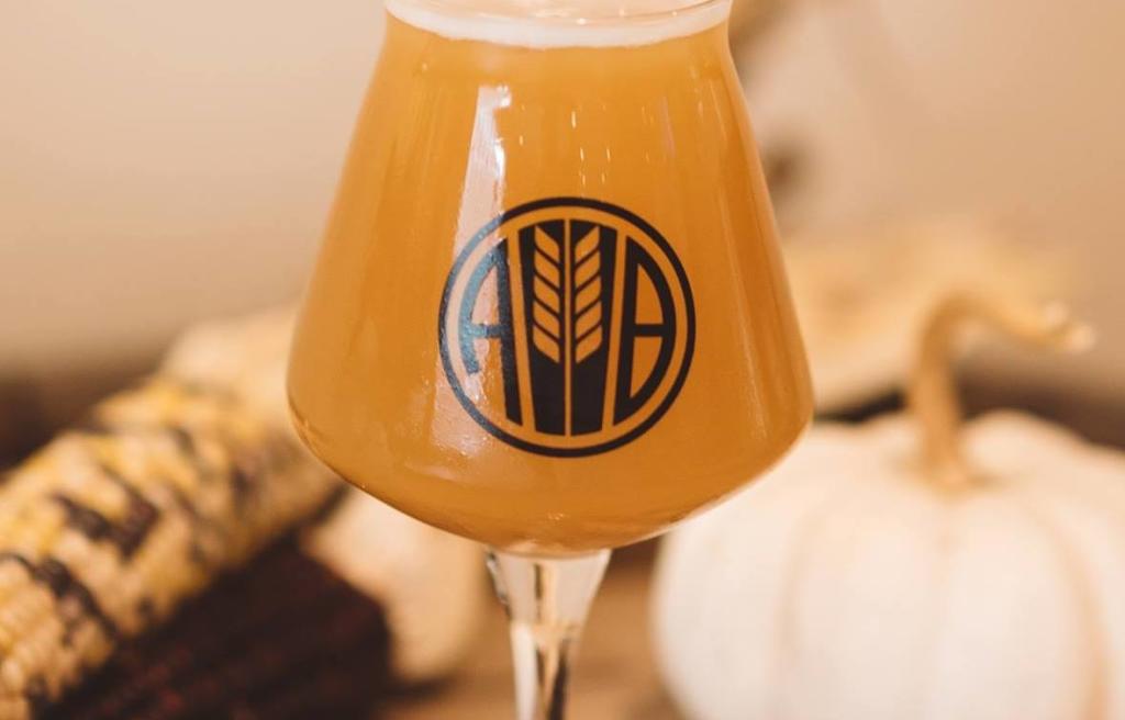 AleCraft glass with pumpkins