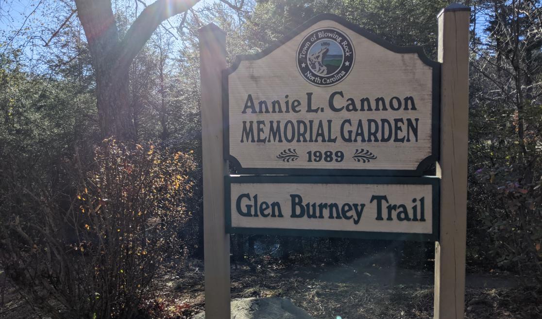 Glen Burney Trail and Annie Cannon Gardens Signage