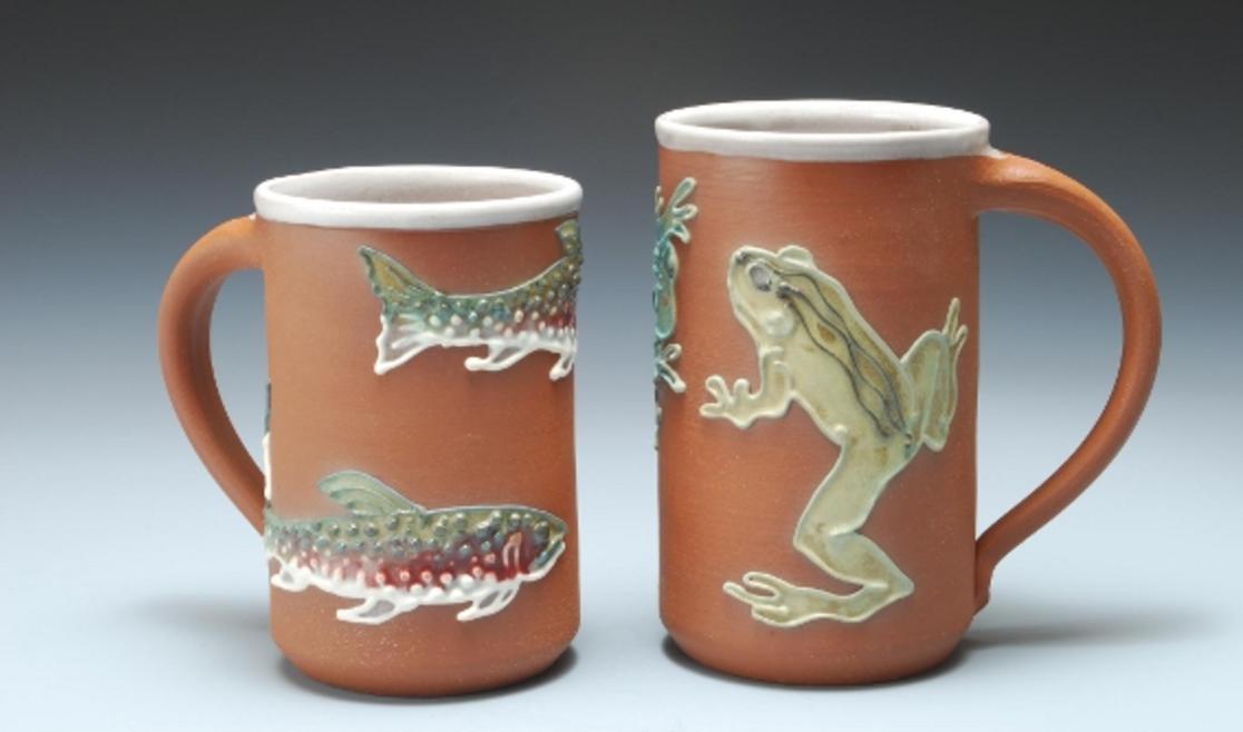 Maggie Black Pottery mugs