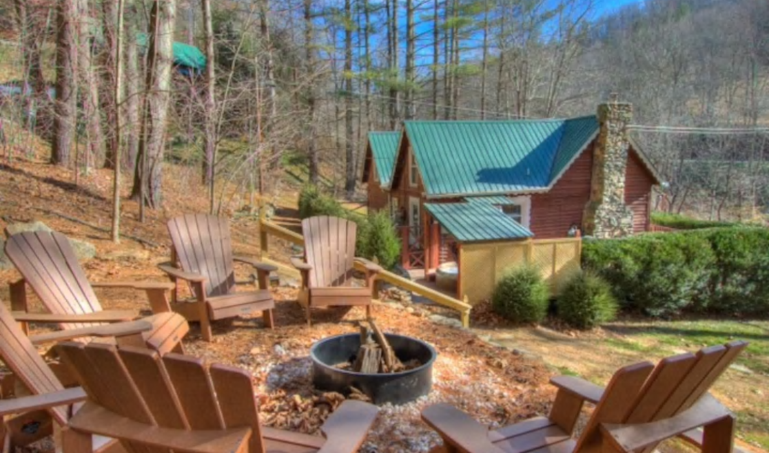 Covered Bridge Cabin Firepit