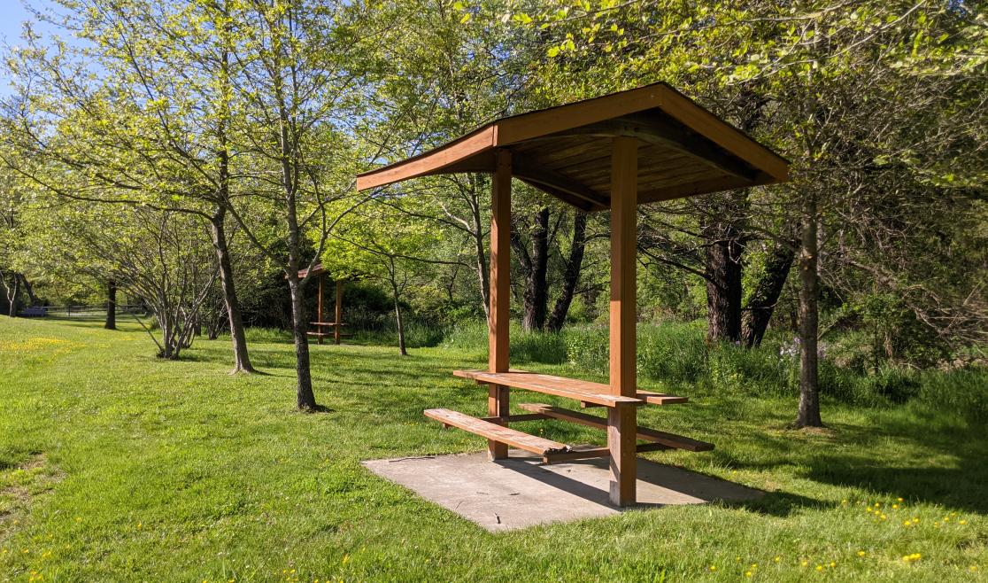 Picnic Tables at Clawson-Burnley Park