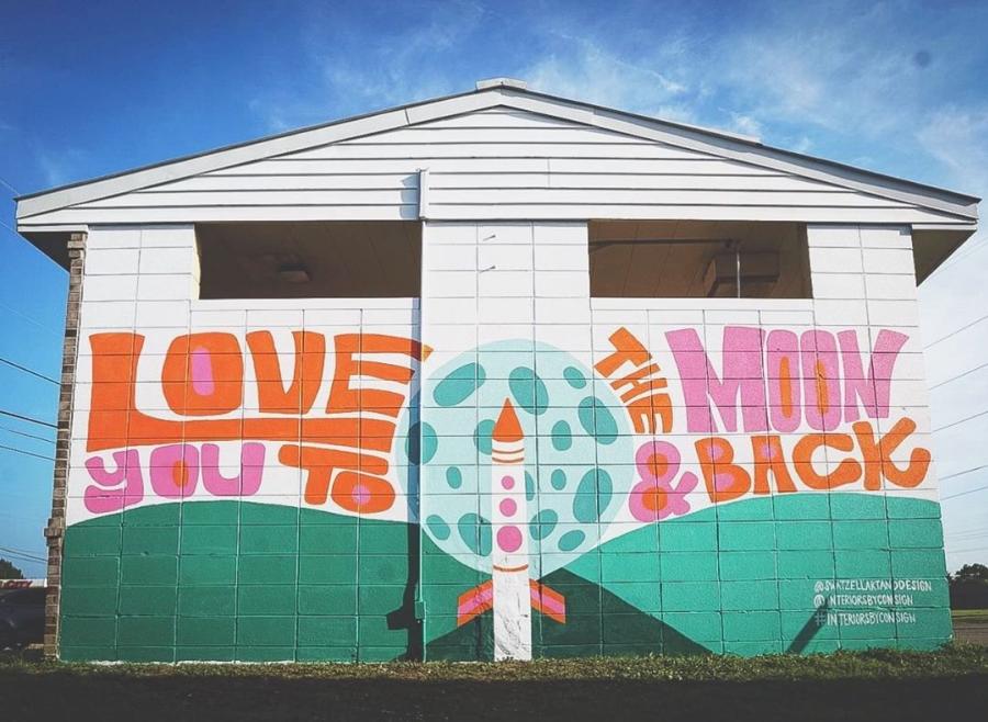 Love you to the Moon and Back Mural