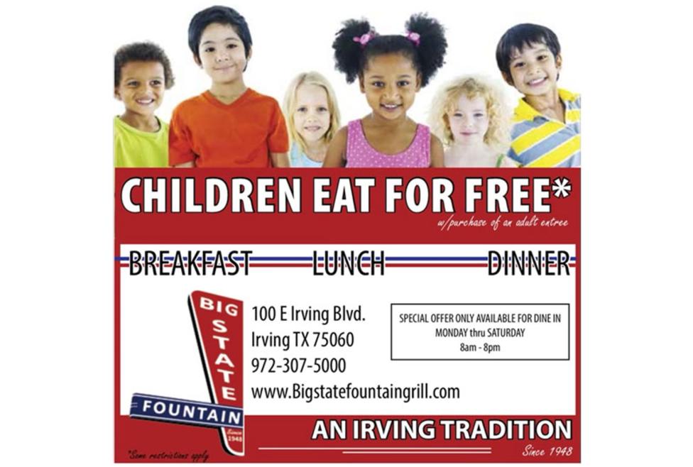 Big State Kids Eat Free