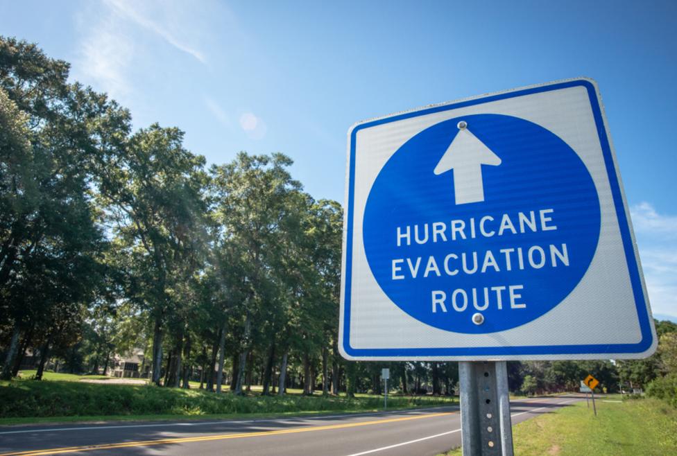 Hurricane Evacuation sign