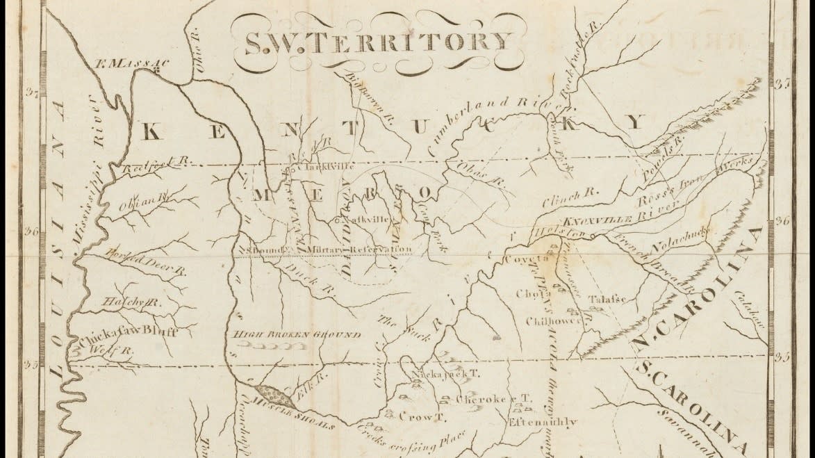 Map of Southwest Territory