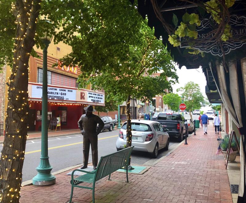 Franklin Street with art, theatre, and shops