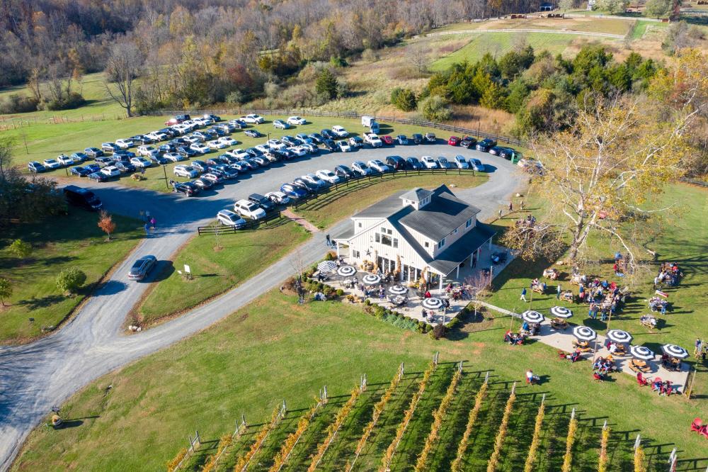 Aerial view of the Loudoun Arts Film Festival venue