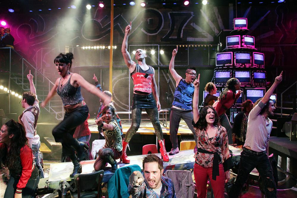 performance of RENT on stage at ZACH Theatre in Austin Texas