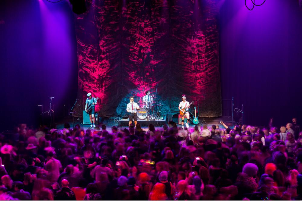 The Spazmatics at Cedar Street Courtyard in Austin Texas