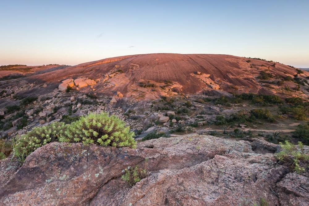 Sunrise at Enchanted Rock State Park near Austin Texas