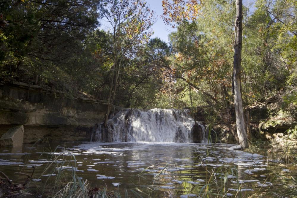 Waterfall at Wild Basin Wilderness Preserve in Austin Texas