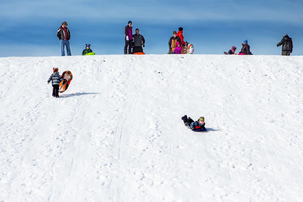 Sledding Hill in Fort Wayne, Indiana