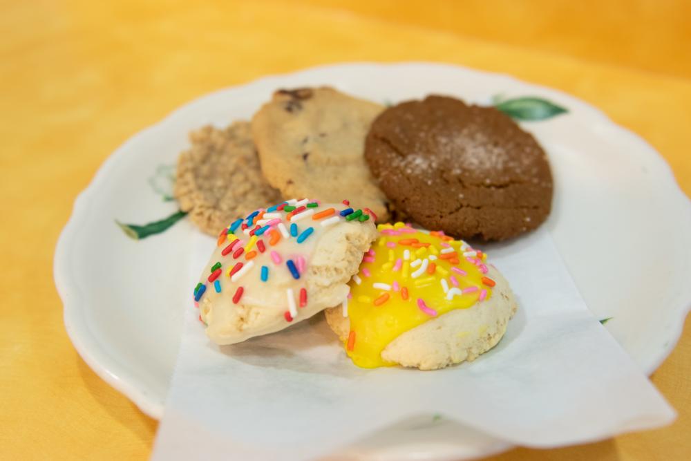 Cookies on a plate at Pembroke Bakery in Fort Wayne, Indiana