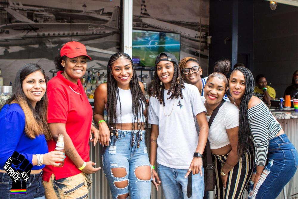 Women gathering at Austin Black Pride event in austin texas