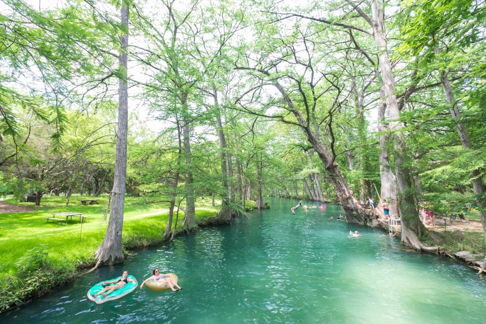 Blue Hole swimming hole in Wimberley texas near austin