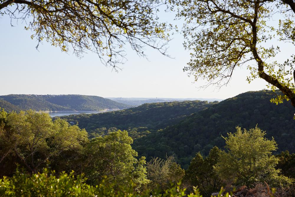 View from the Grounds at Miraval resort and spa in Austin texas