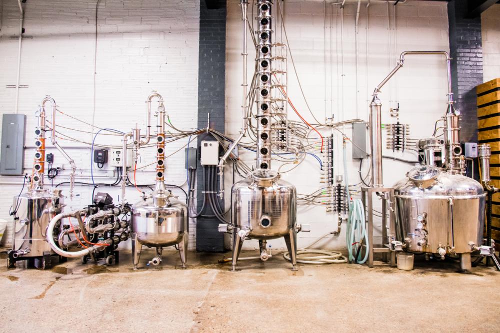 Three Rivers Distilling Company Stills in Fort Wayne, Indiana