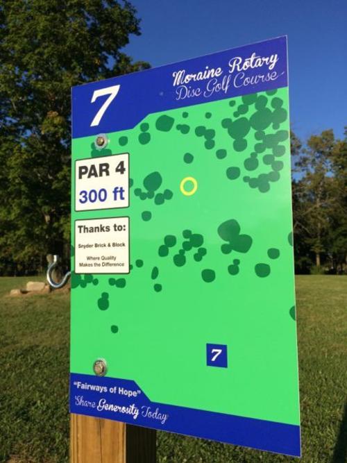 Sigh With A Map Of Moraine Rotary Course In Moraine, OH 