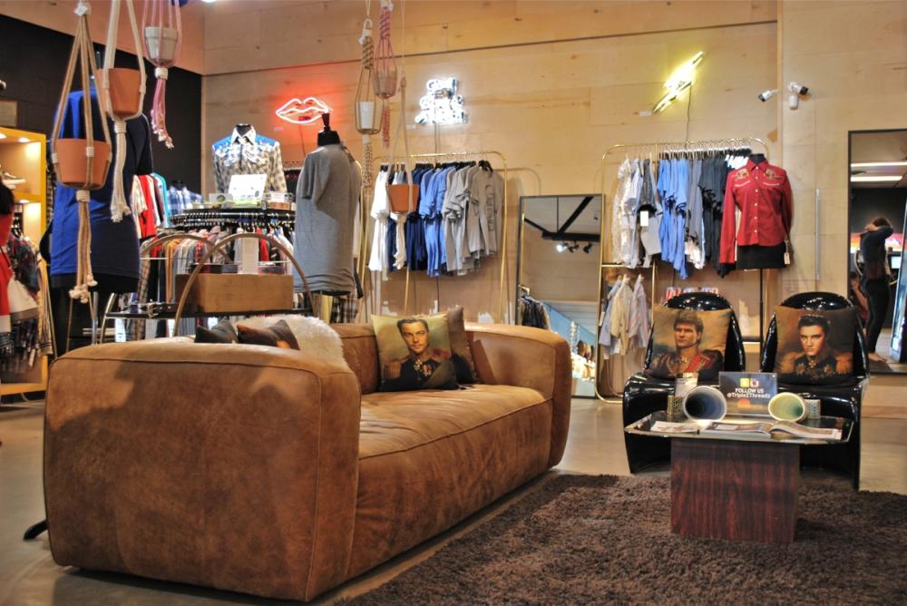Triple Z Threadz store interior with apparel and accessories on South Congress in Austin Texas