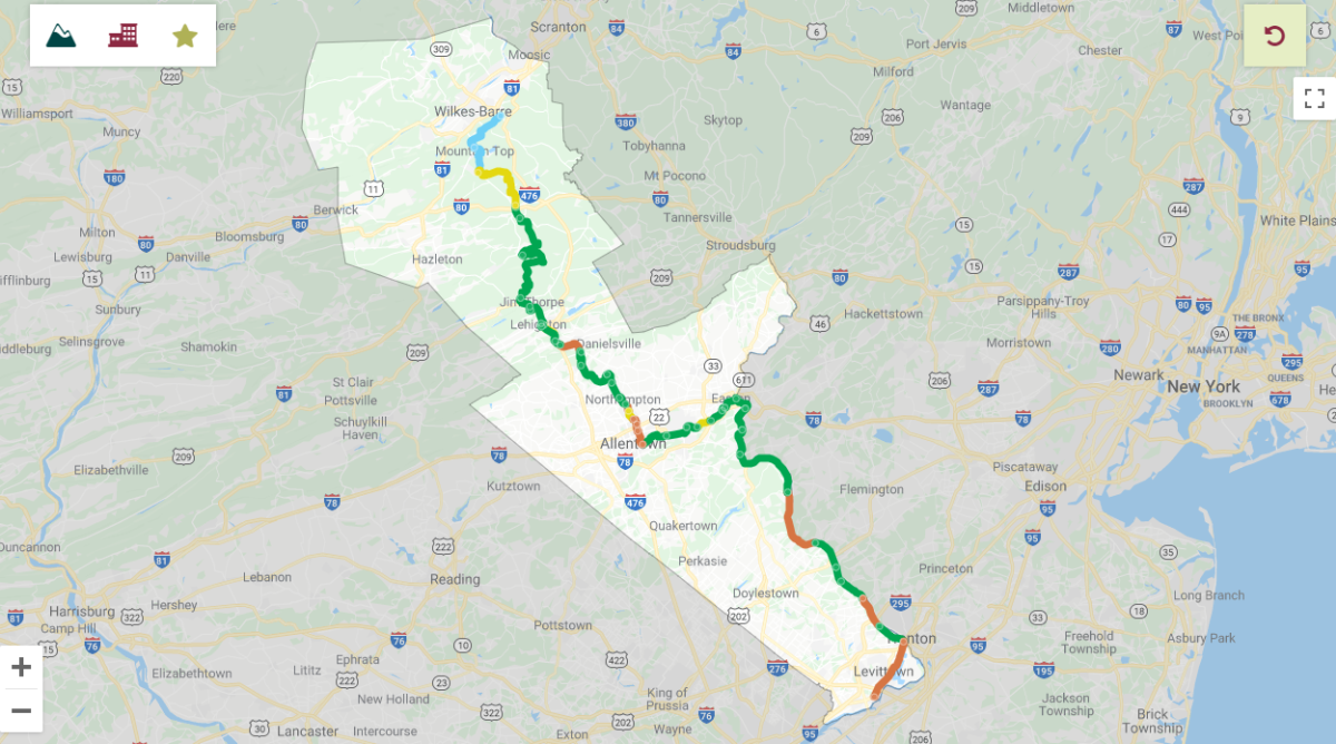 D&L Trail runs through Carbon County in the Poconos