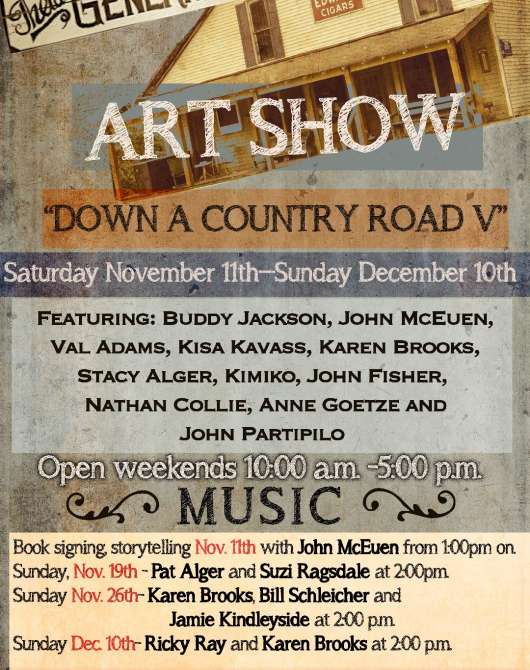 Down A Country Road "V" Art Show + Music