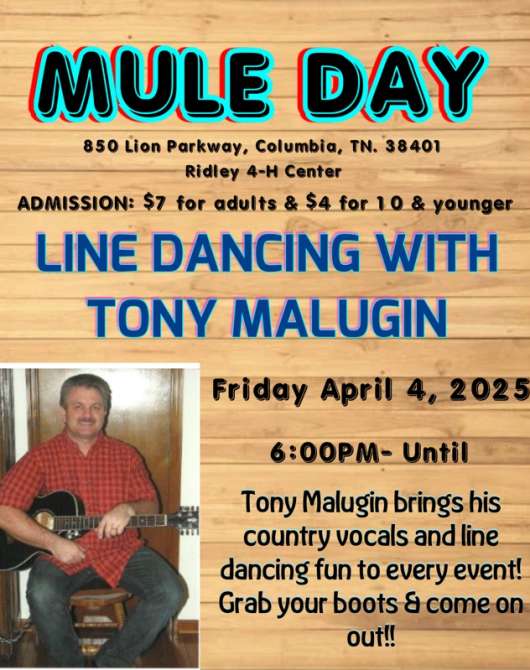 Mule Day Line Dancing Evening with Tony Malugin