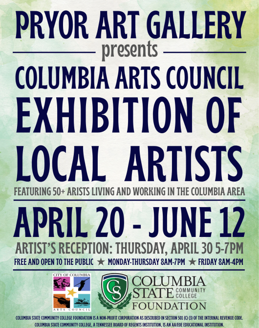 Pryor Art Gallery - Columbia Arts Council Exhibition of Local Artists