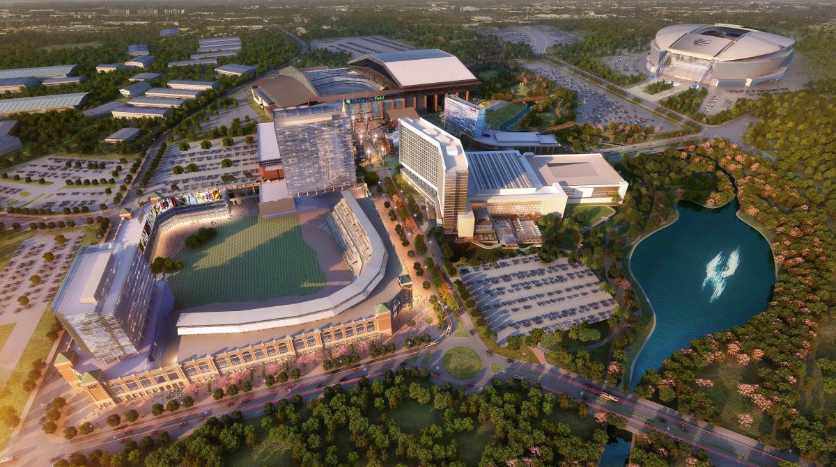 Arlington Entertainment District Aerial