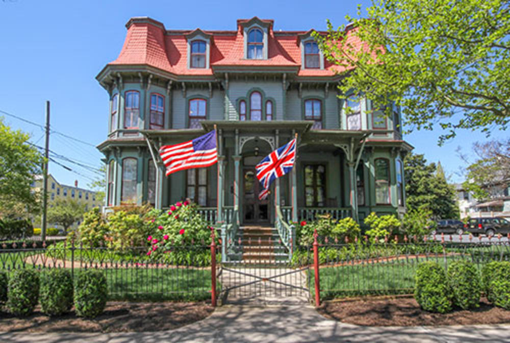Green Victorian house in Cape May near Princeton, NJ.