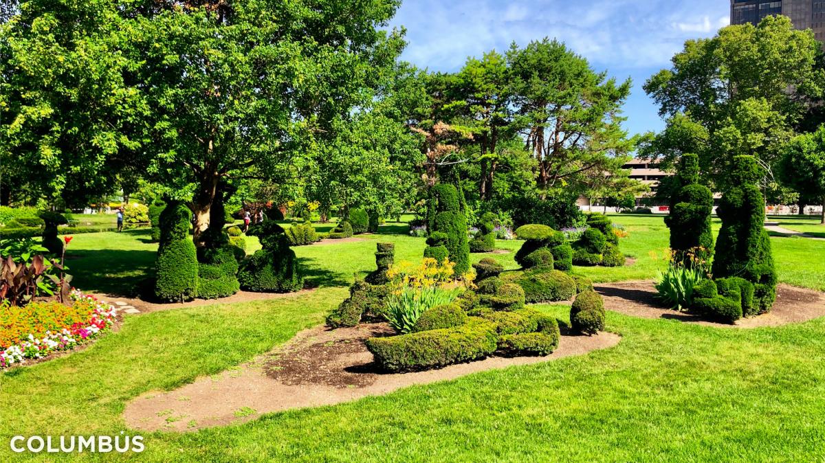 Topiary Park Zoom Background