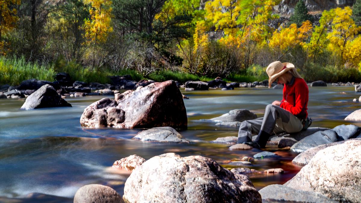 Poudre River Fishing Woman