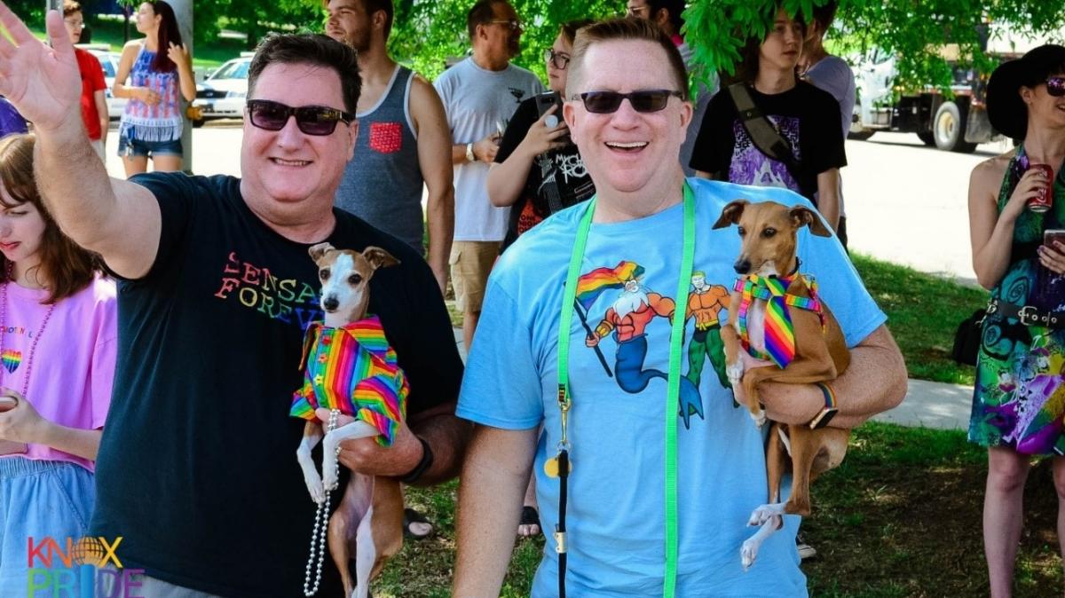 Pride spectators with their pets courtesy of Taryn Ferro