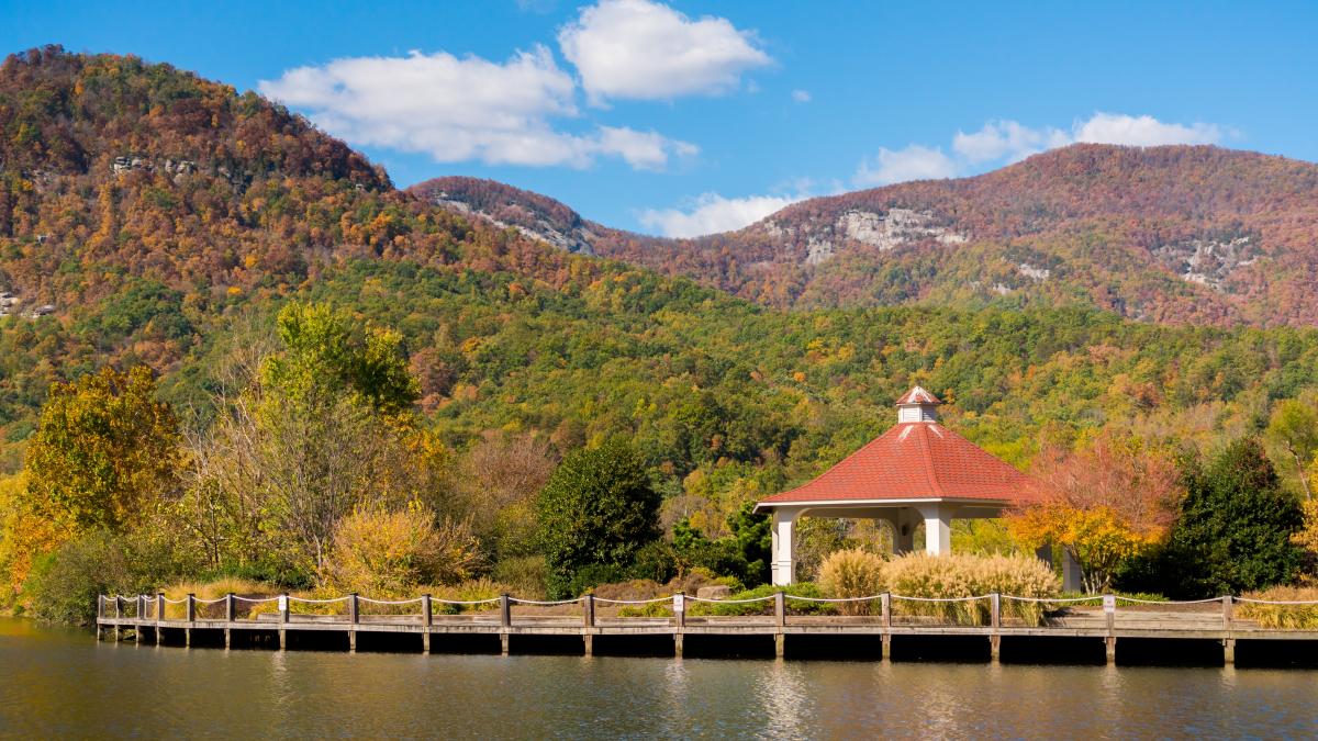 Fall in Lake Lure by Morse Park