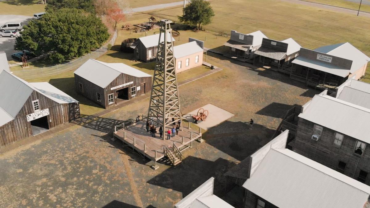 Aerial View Of Farm Buildings