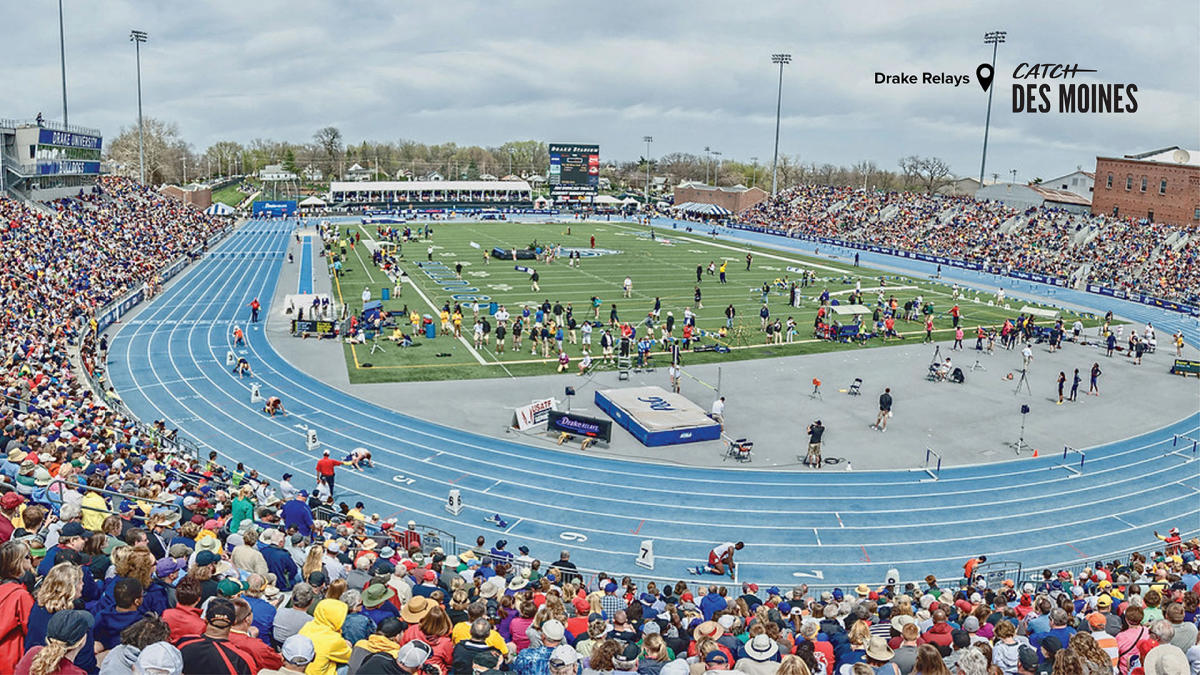 Drake Relays Event with Spectators Zoom Background