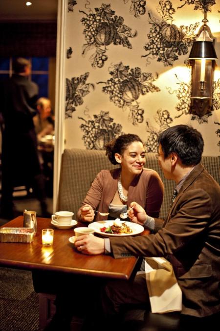 Romantic couple dining