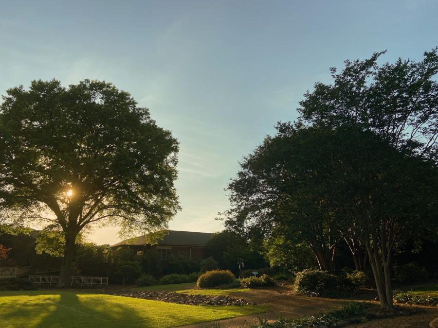 Huntsville Botanical Garden is a great place to enjoy the setting sun.