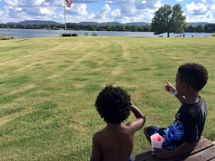 Ditto Landing Zenovia Kids Looking At The Lake