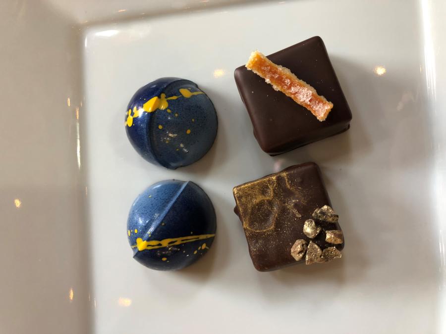 4 gourmet chocolates from Pizzelle Confection