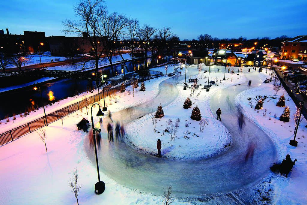 Elkhart IN NIBCO Water and Ice Park At Dusk