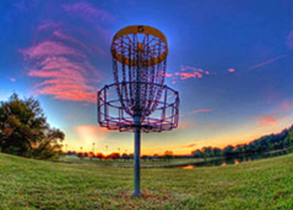 Disc golf sunset