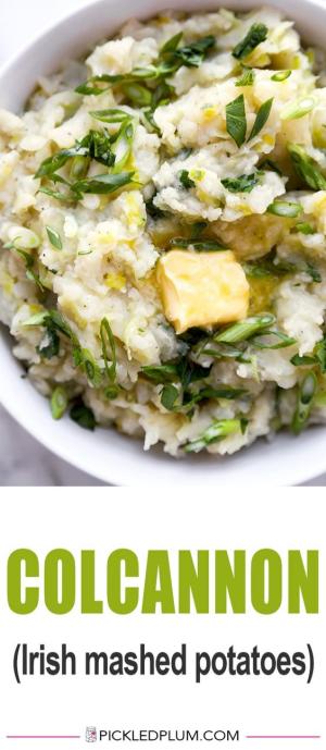 Colcannon recipe pinterest graphic