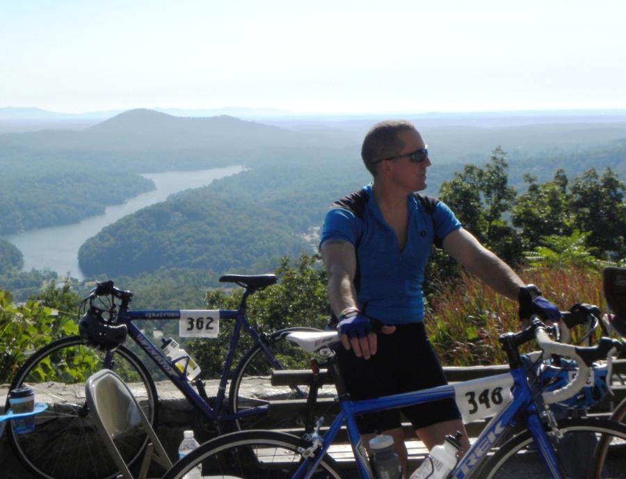 Spectacular Views of Lake Lure from Bike