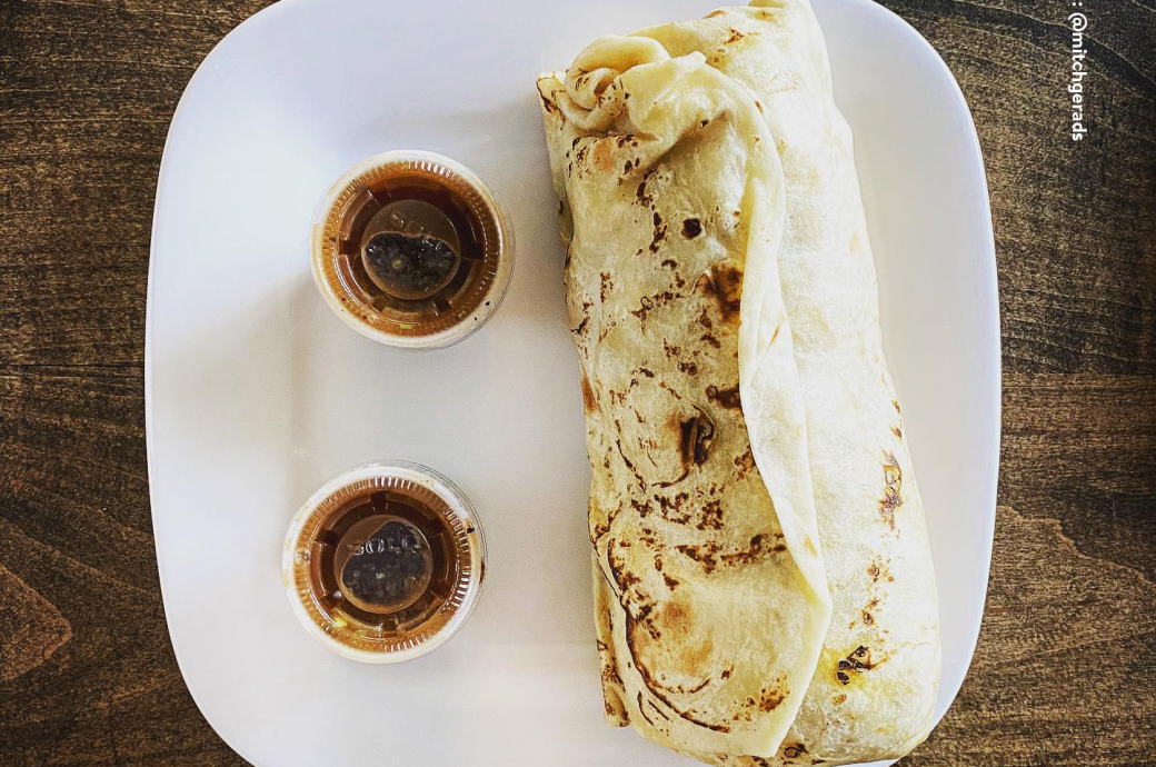 Burrito Express - Burrito with salsa