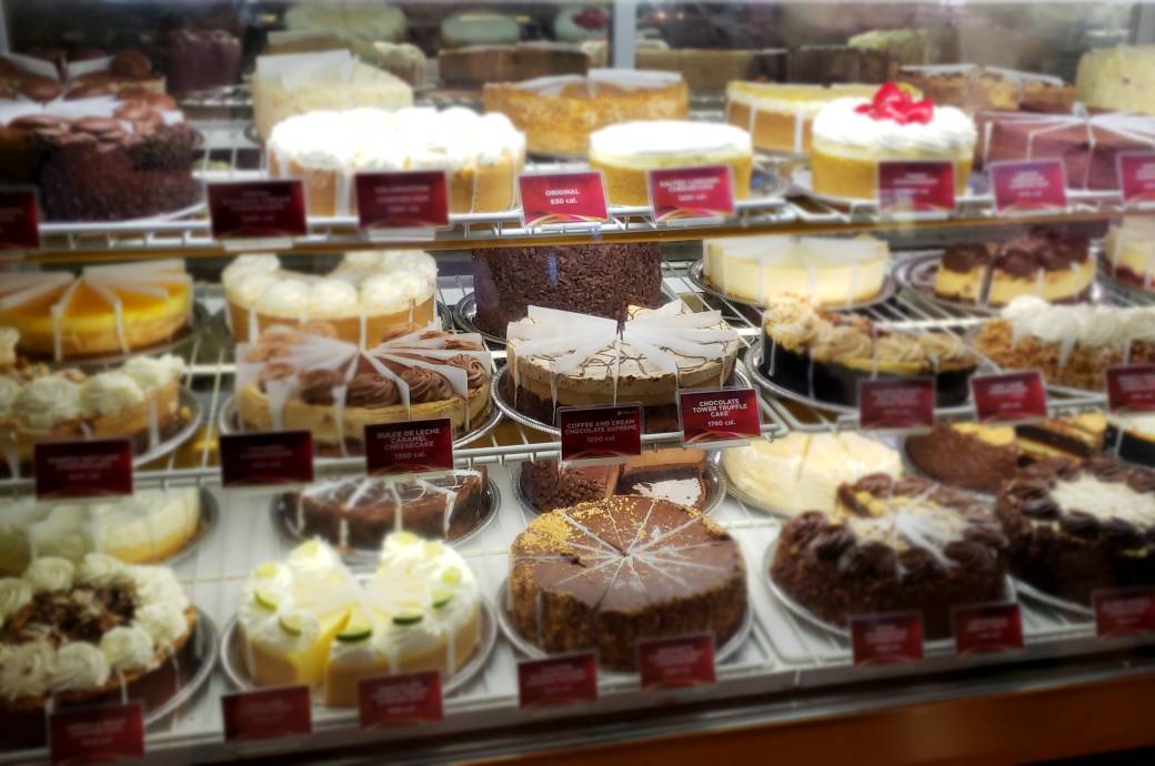 Cheesecake Display at The Cheesecake Factory at Chandler Fashion Center