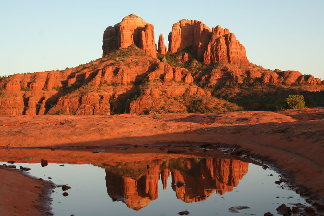 Cathedral Rock in Sedona is famous for its iconic peak skyline, and is only a short drive from Phoenix, AZ