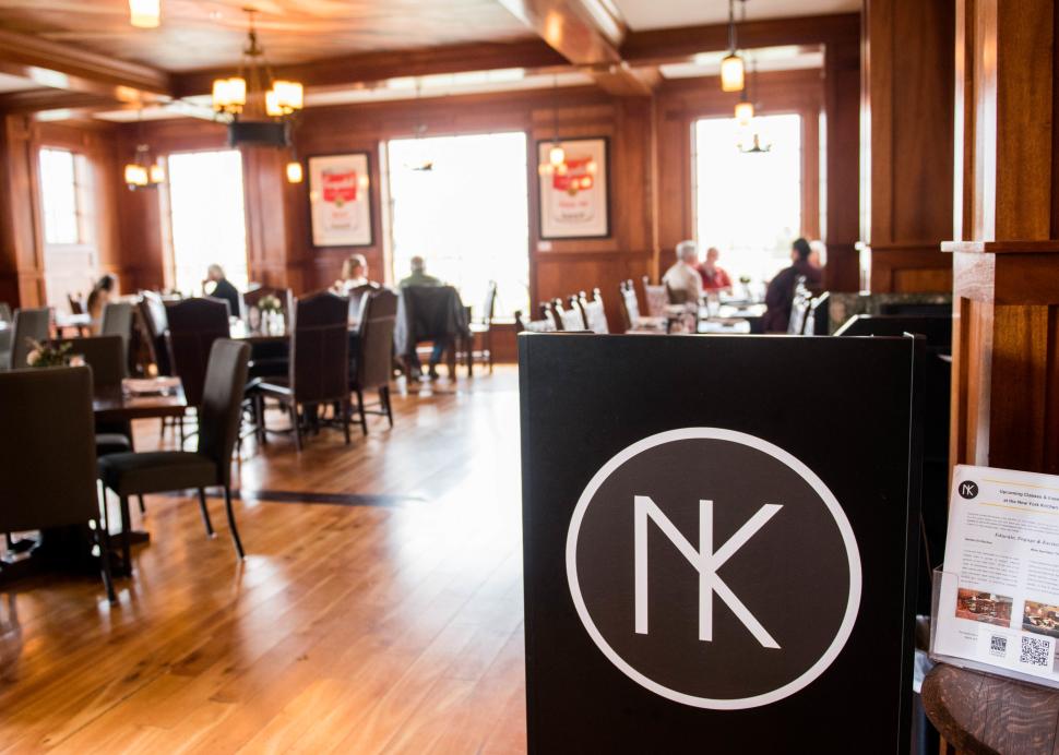 Inside of the New York Kitchen's large dining area